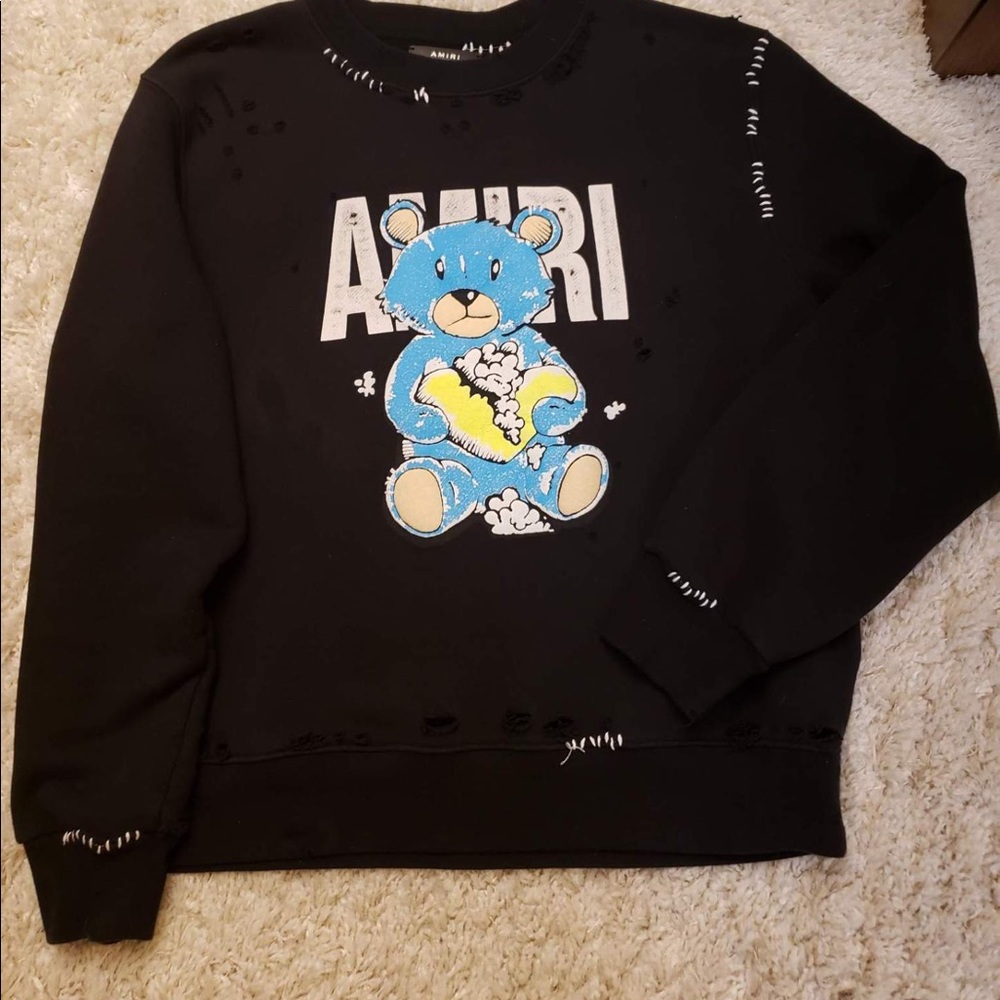 Amiri - black logo teddy bear